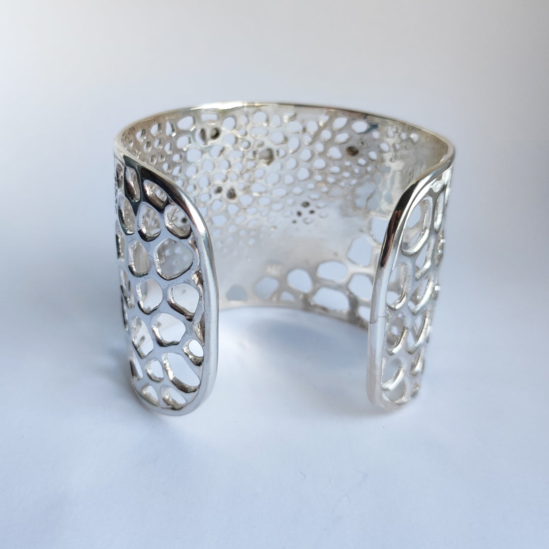 Labyrinth Sterling Silver Moonstone Cuff