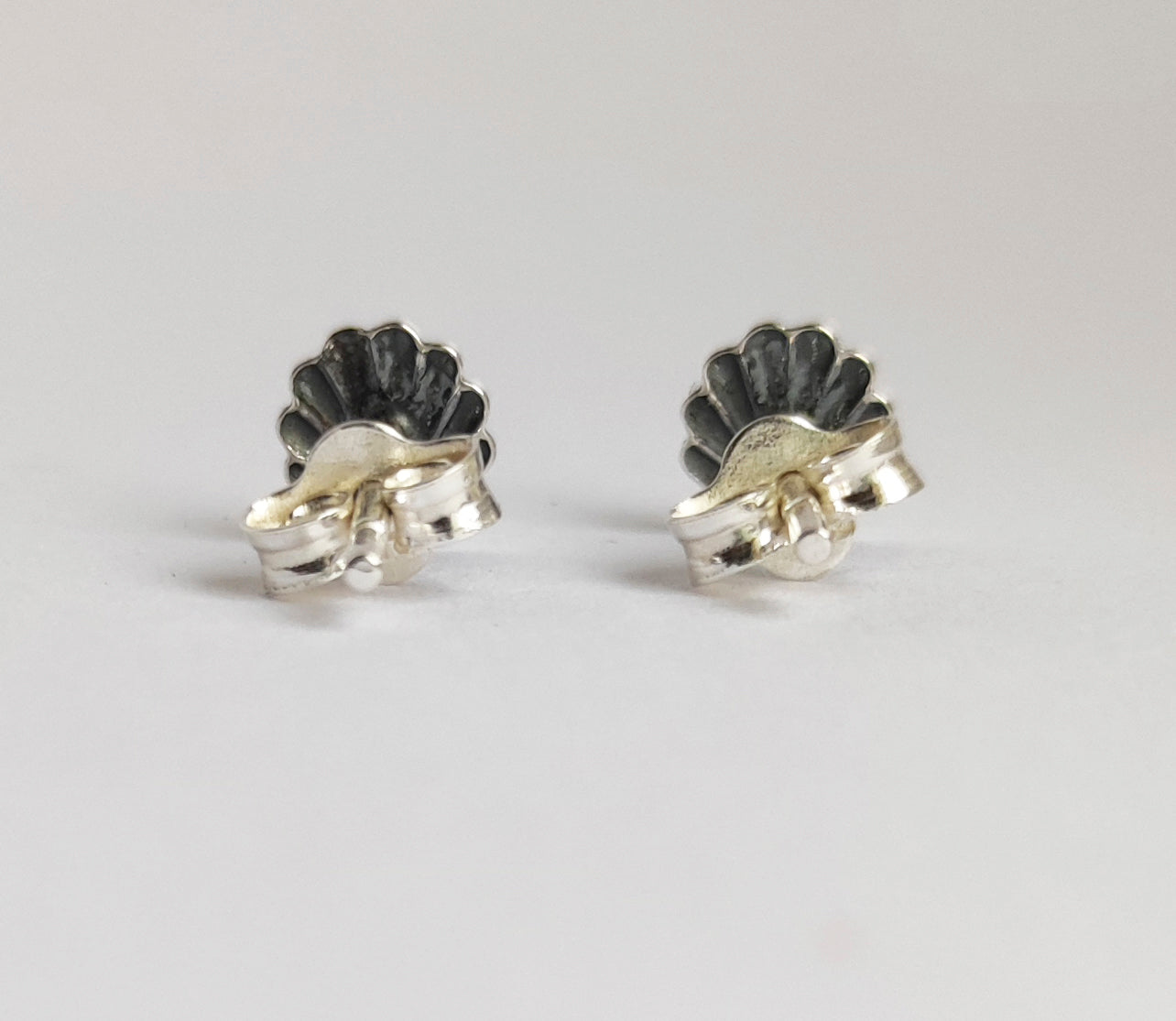 Mini Silver Shell Stud Earrings