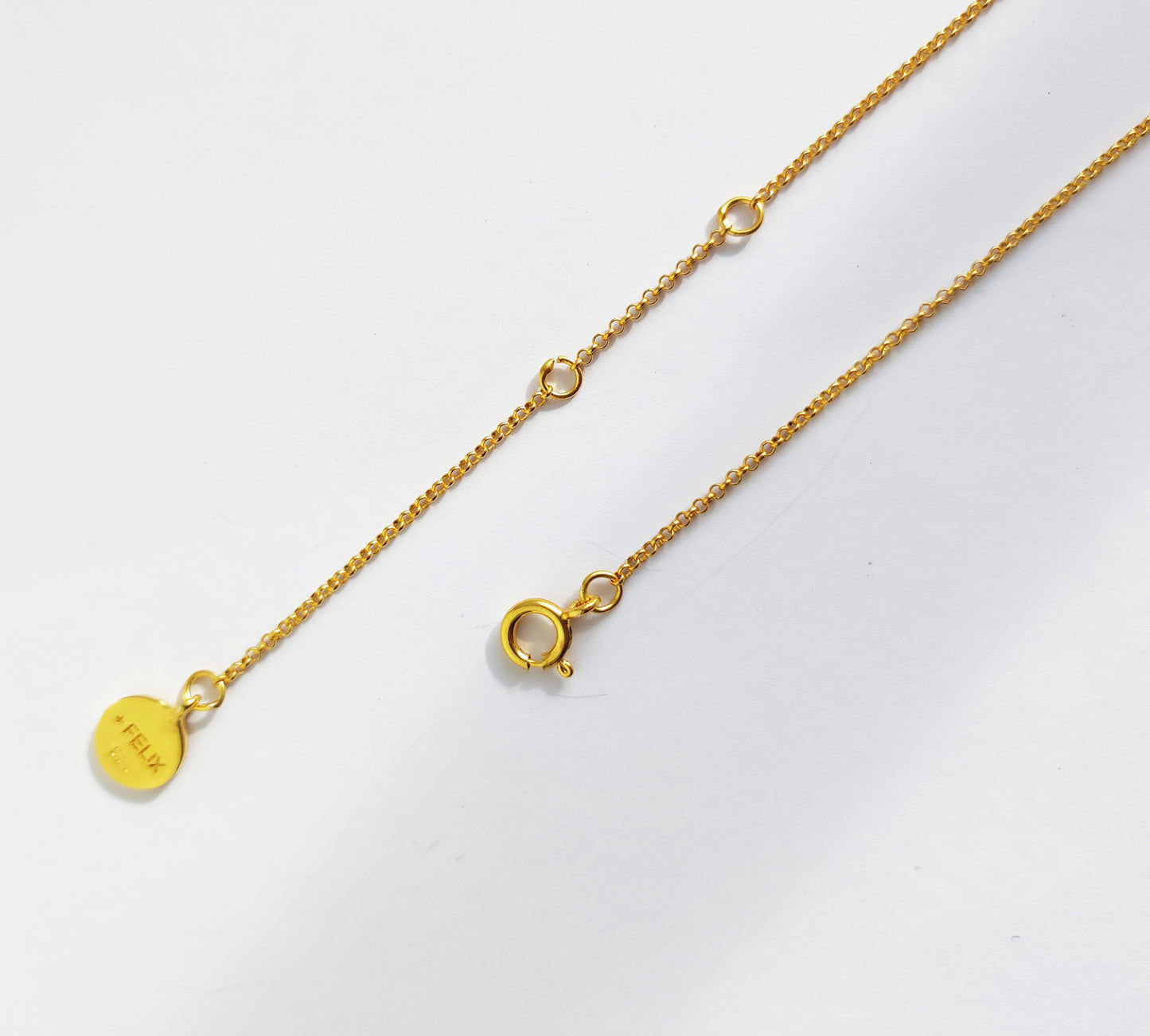 Blue Crystal Dainty Gold Layering Necklace